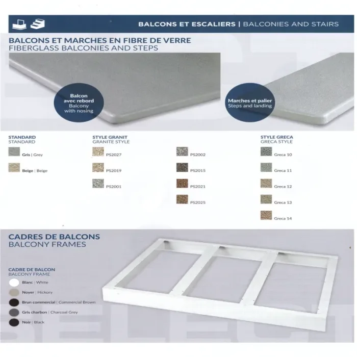BALCON ET MARCHE FIBRE DE VERRE – Image 2