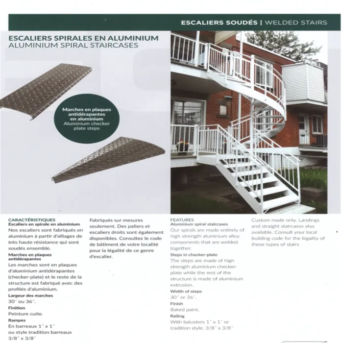 ESCALIER ARRIÈRE COLIMAÇON – Image 2