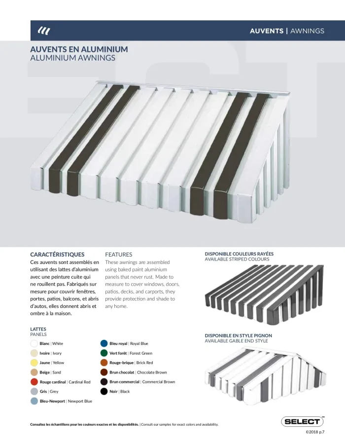 Auvent Aluminium